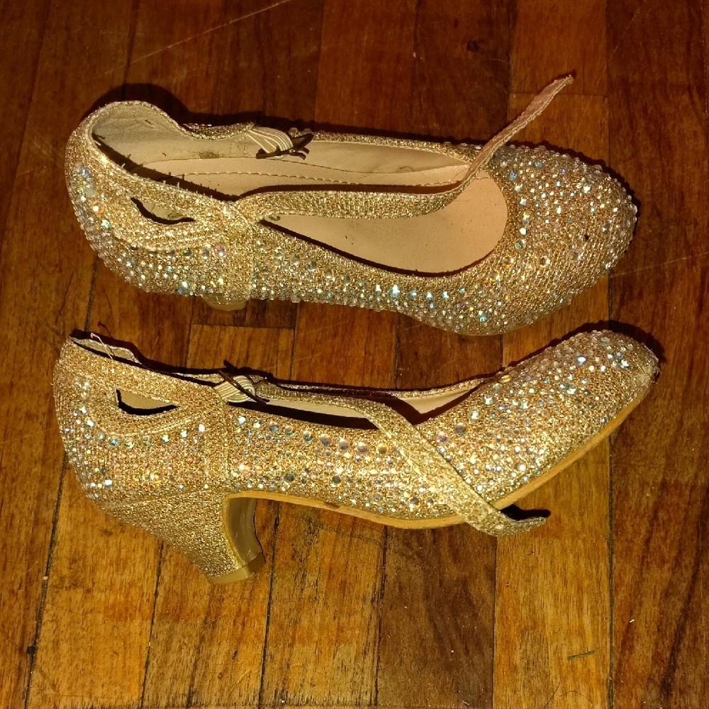 Link Gold Glitter Heels Classic Pumps